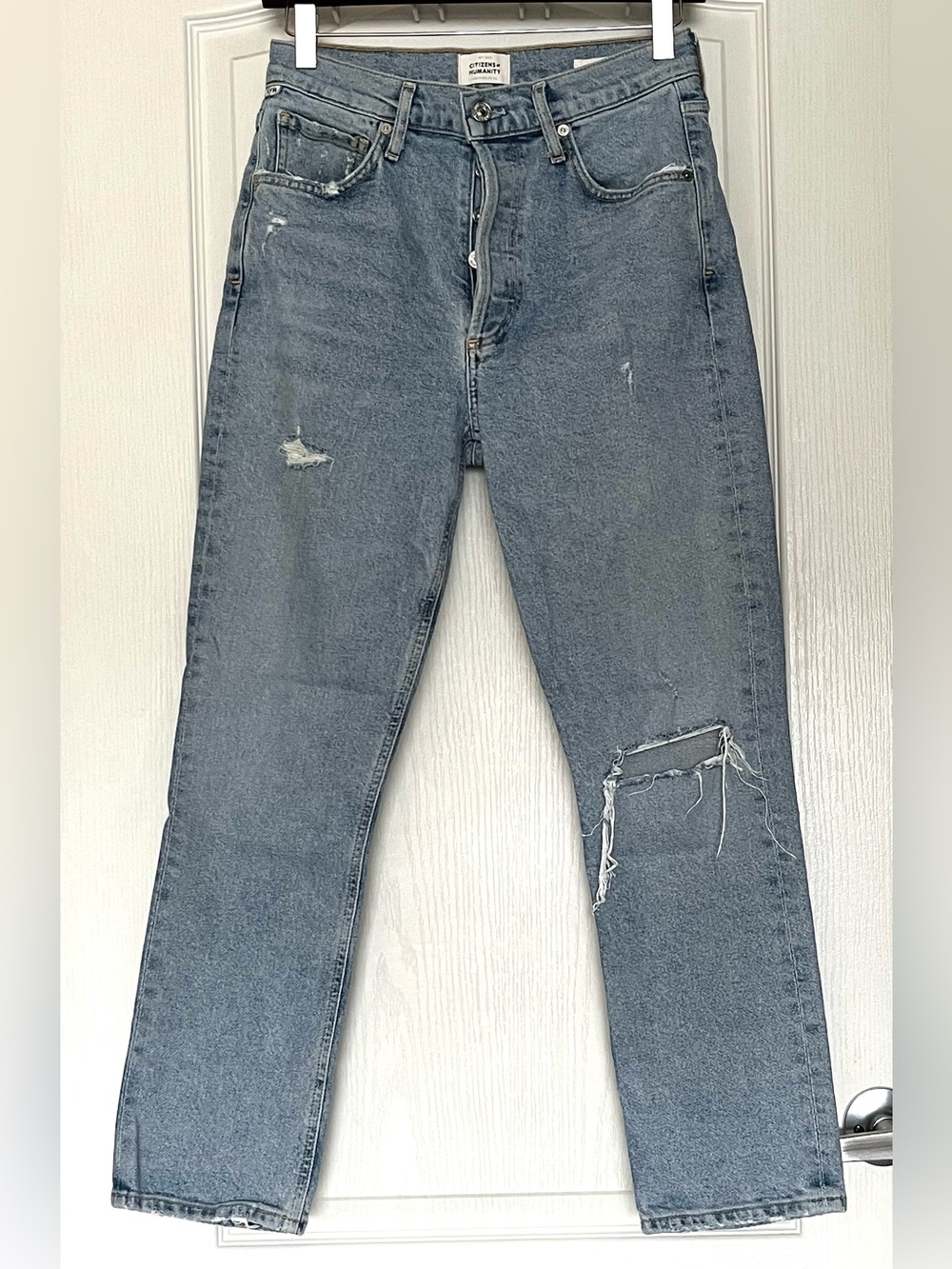 Citizens Of Humanity Jolene High Rise Slim Straight Jeans Sz 26 in Wash Dimple